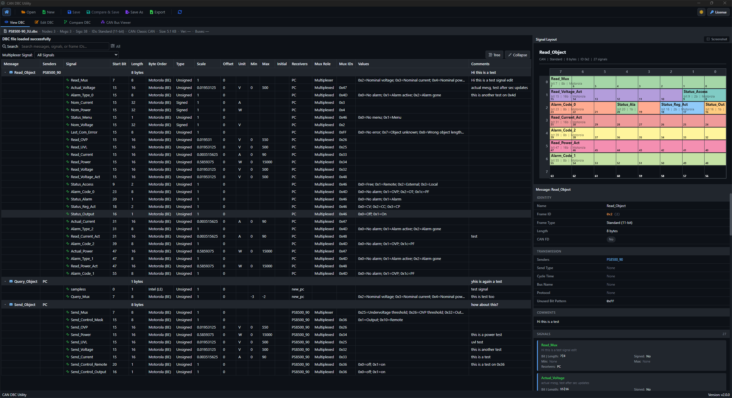 DBC Utility desktop application